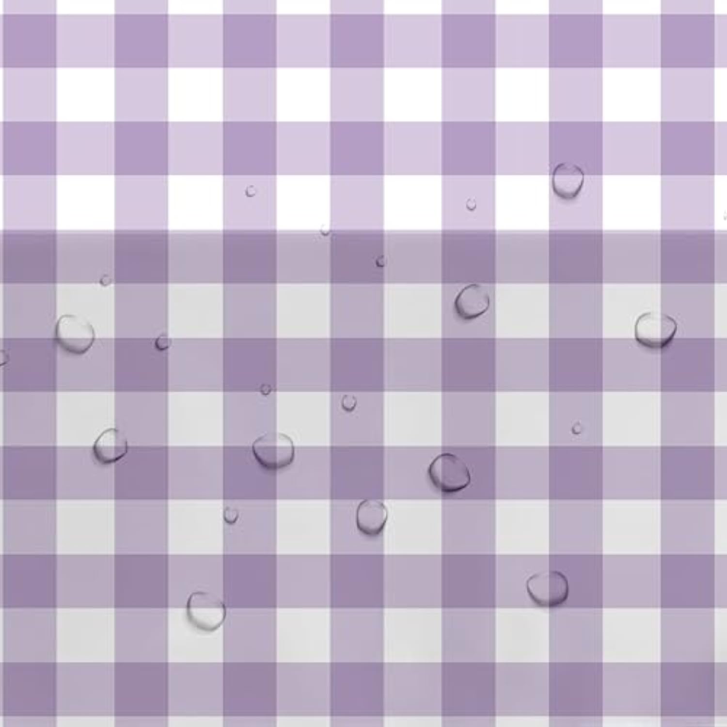 Light Purple Gingham Party Tablecloth Decorations, 3 Pack Purple Checkered Disposable Plaid Party Supplies Tablecover, For Birthday Baby Shower Bridal Wedding, 55In X 86In