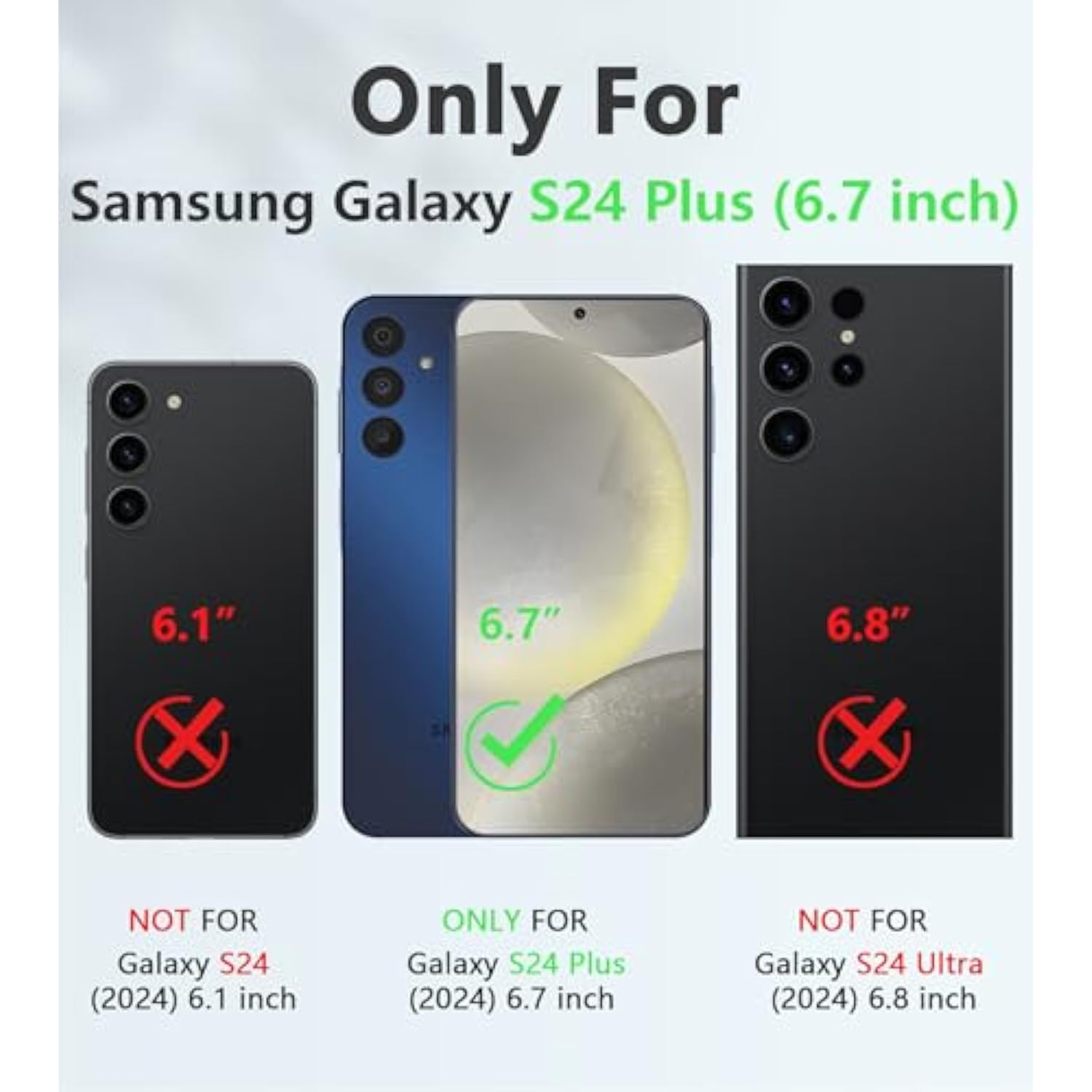 For Samsung Galaxy S24-Plus Case: Rugged Protective S24+ Phone Cases With Kickstand | Durable Matte Drop Proof Hard Covers Military Grade Shockproof Protection Sturdy Heavy Duty Blue