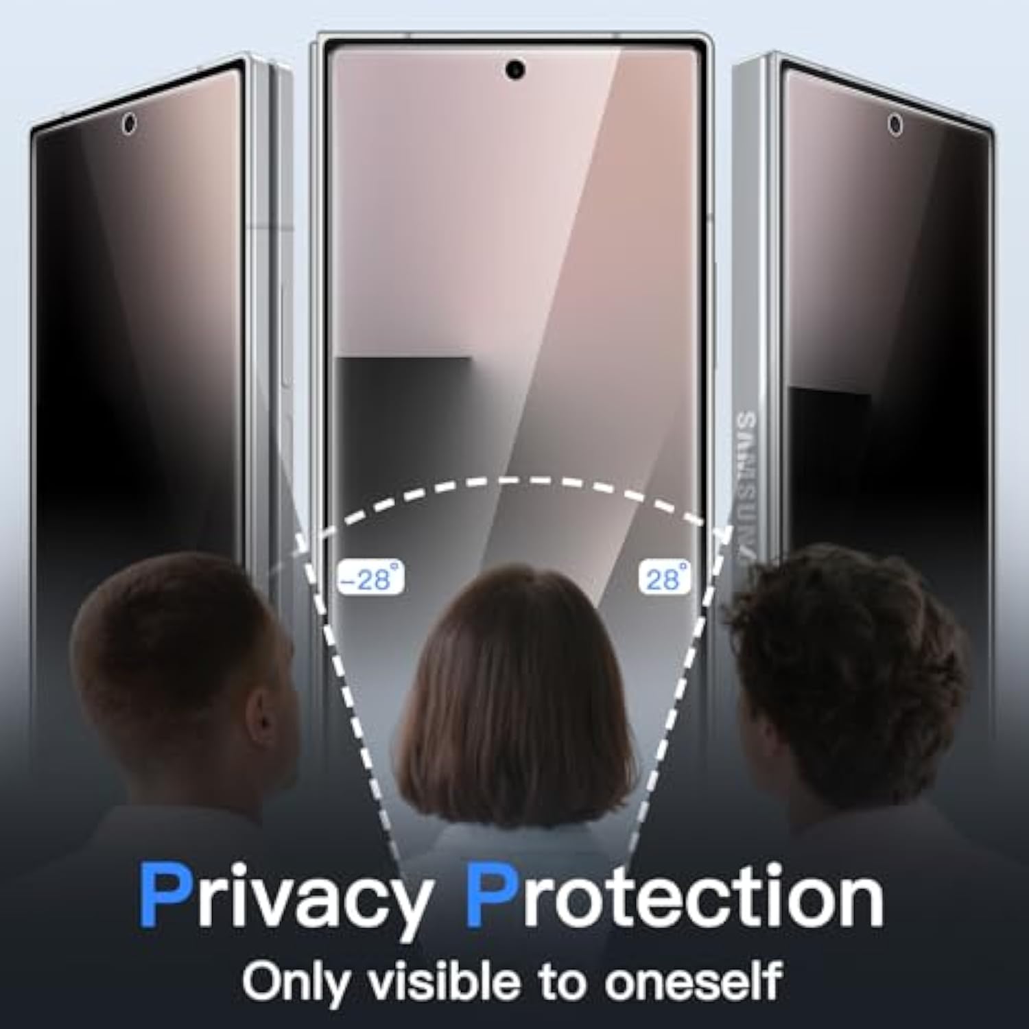JETech Front Privacy Screen Protector for Samsung Galaxy Z Fold 7 2025, Anti-Spy Tempered Glass Film with Easy Installation Tool, Case-Friendly, 2-Pack