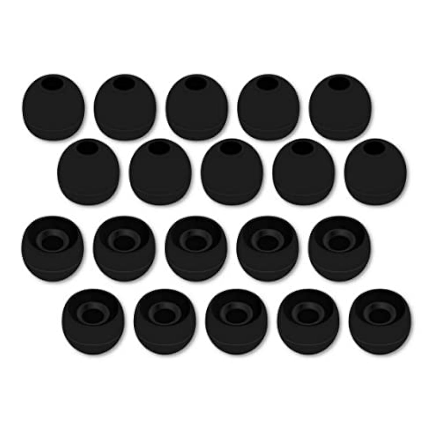 (2 Types Of Medium) Silicone Replacement Earbud Tips Covers [4Mm & 4.5Mm Connections Holes] - 5 Pairs Each Kind