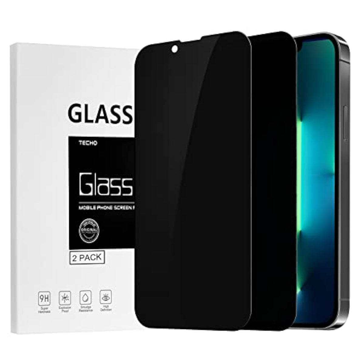 Privacy Screen Protector Compatible With Iphone 14 Plus/Iphone 13 Pro Max Tempered Glass Film (Edge To Edge Full Coverage) (Anti Spy) (Case Friendly) (2 Pack) (6.7 Inch)