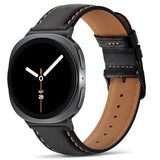Leather Bands Compatible with Samsung Galaxy Watch 8 40mm 44mm, Genuine Leather Strap Compatible with Samsung Galaxy Watch 8 Classic 46mm, Black