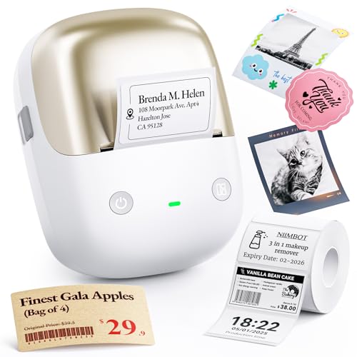 B2 Pro Bluetooth Label Maker, 300Dpi Hd Label Printer With Versatile App, Pro-Level Waterproof Label Printer, Portable Thermal Labeler For Home, Office, Kitchen, School, Room, Gift, Gold