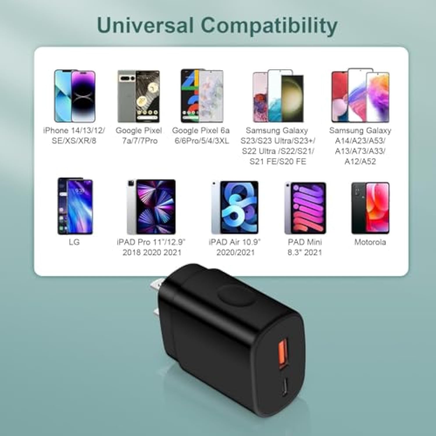 25W Usb C Fast Charging Block Type C Wall Plug Charging Brick For Samsung Galaxy S25 Ultra/S24 Fe/S24/S24 Ultra/S24 Plus/S23 Fe/S22/S21 Fe/Watch 7 6/A35/A15/A25/A14/A13/A03S,Iphone 16,Google Pixel 8A