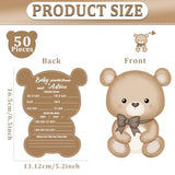 50 Pcs Teddy Bear Baby Shower Game Set Prediction And Advice Cards We Can Bearly Wait Baby Shower Decorations Bear Best Wishes Gender Neutral Game Party Activity Supplies