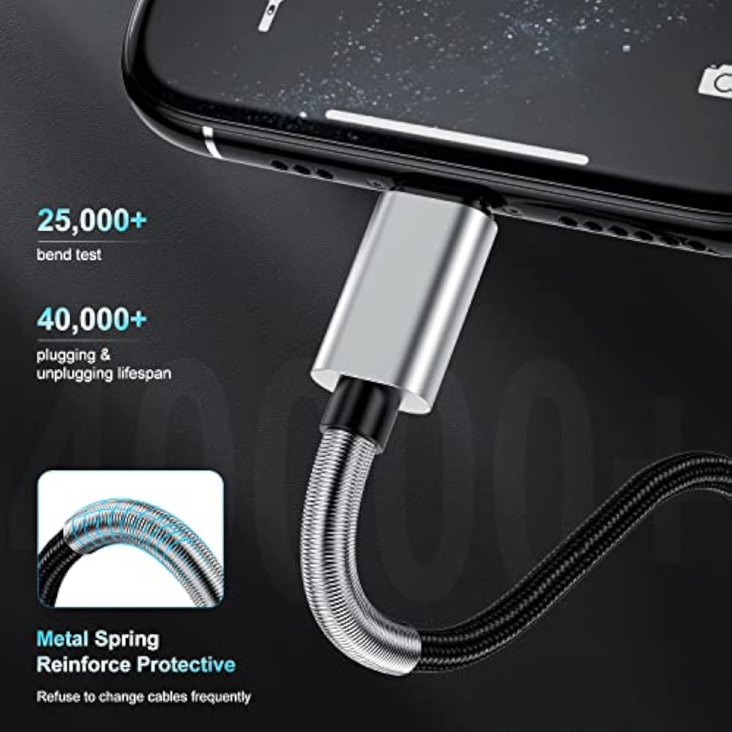 2Pack 10Ft Iphone Fast Charger Cable, [Apple Mfi Certified] Long Usb C To Lightning Cable 10 Foot, High Fast 10 Feet Apple Charging Cord For Apple Iphone 14/14 Pro Max/13 Mini/12/11/Xs/Xr/8/7Plus,Ipad