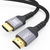 8K HDMI ARC/eARC Cable for Soundbar to TV 3.3FT, eARC HDMI Cable 2.1 48Gbps Ultra High Speed HDMI Cord Dolby Atmos 8K@60Hz, 4K@120Hz HDR 3D