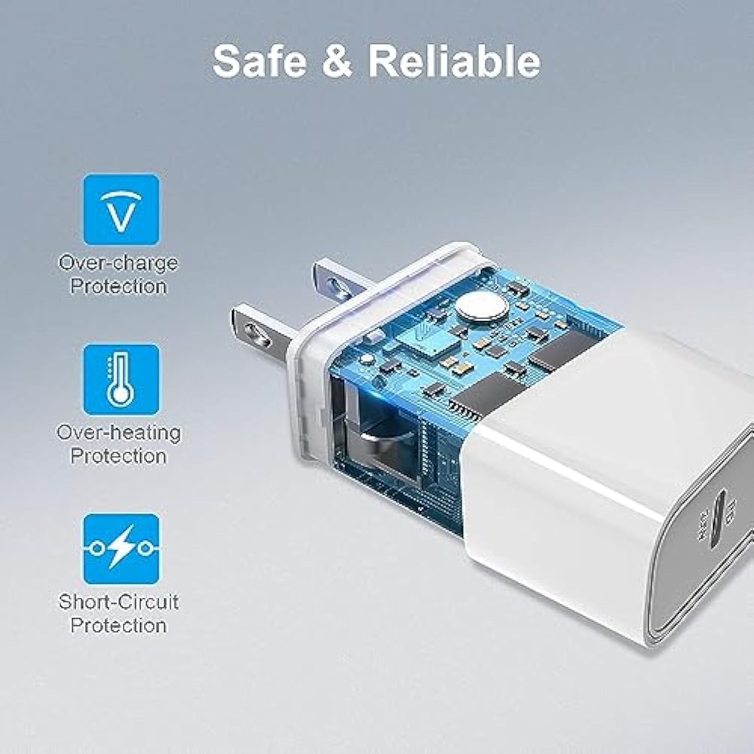 Usb C Charger Block, 20W Usb C Power Adapter Pd Usbc Wall Charger Fast Charger For Iphone 15/15 Pro/ 15 Pro Max/ 15 Plus/ 14/13/ 12/11/ Xs Max/Xr/X, Ipad Pro, Airpods Pro, Iwatch Series