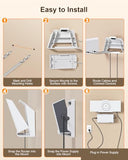 Starlink Gen 3 Router Wall Mount And Standard Power Supply Mount Kit; V3 Dish Abs Mounting Bracket Kit, Starlink Accessories For Rv, Truck, Vehicle, Office