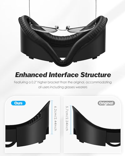 Facial Interface & Face Cover Pad for Meta Quest 3 - VR Accessories Compatible with Meta/Oculus Quest 3, One-Piece Anti-Light Leakage Soft Leather PU