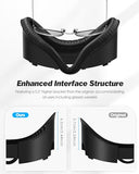 Facial Interface & Face Cover Pad for Meta Quest 3 - VR Accessories Compatible with Meta/Oculus Quest 3, One-Piece Anti-Light Leakage Soft Leather PU