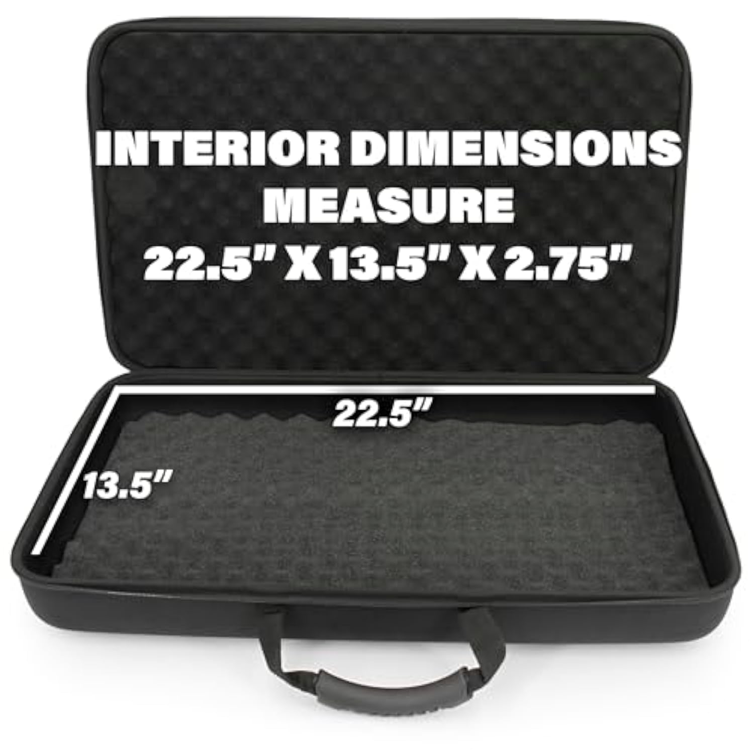 CASEMATIX Portable Monitor Case for 15.6" to 24" Gaming Monitors or Laptops, Hard Shell EVA Screen Cover with Padded Foam, Fits Accessories for 15.6 to 17.3 Inch Screens (Black)