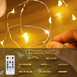 300 LED warm white fairy curtain lights 9.8x9.8ft USB with remote for parties