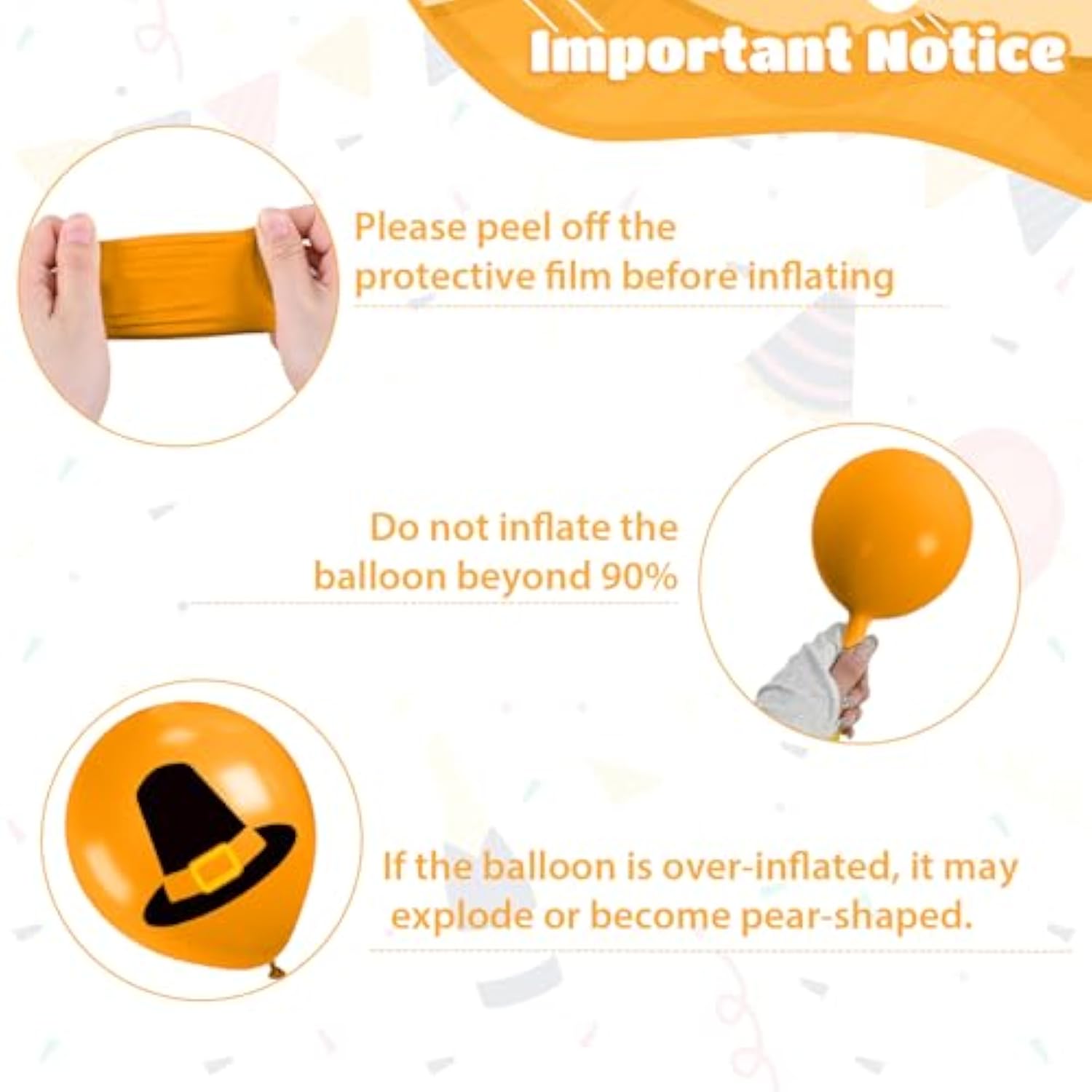 12 Inch Thanksgiving Balloons Orange Coffee Brown Yellow White Pumpkin Maple Balloons Party Decor