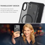 For Iphone X Case, Iphone Xs Phone Case Compatible With Magsafe Wireless Charging Translucent Matte Back Slim Shockproof Anti-Scratch Anti-Yellow Protective Magnetic For Iphone X/Xs Case, Black