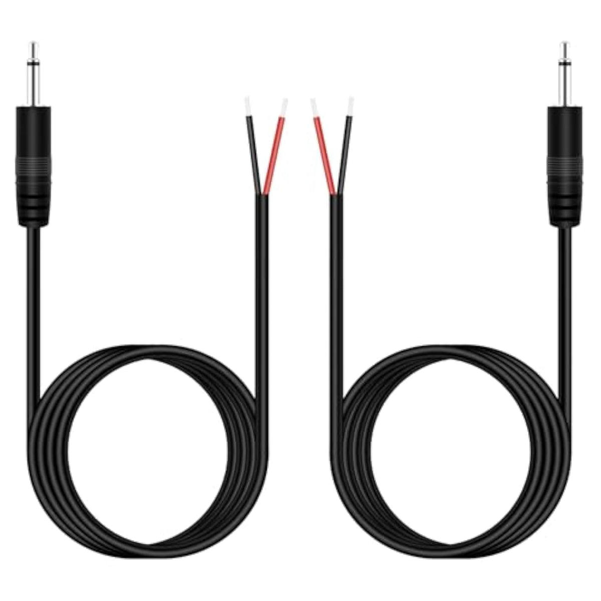 3.5Mm 1/8" To Speaker Wire, 2-Pack 6Ft Ts Mono 3.5Mm Male Jack To Bare Wire Pigtail Connector Adapter Repair Audio Cable For Speaker, Trigger Cable