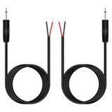 3.5Mm 1/8" To Speaker Wire, 2-Pack 6Ft Ts Mono 3.5Mm Male Jack To Bare Wire Pigtail Connector Adapter Repair Audio Cable For Speaker, Trigger Cable