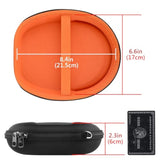 Geekria Shield Headphones Case Compatible with Plantronics HW520, Voyager 8200 UC, Voyager 4320 Case, Replacement Protective Hard Shell Travel Carrying Bag with Accessories Storage (Black)