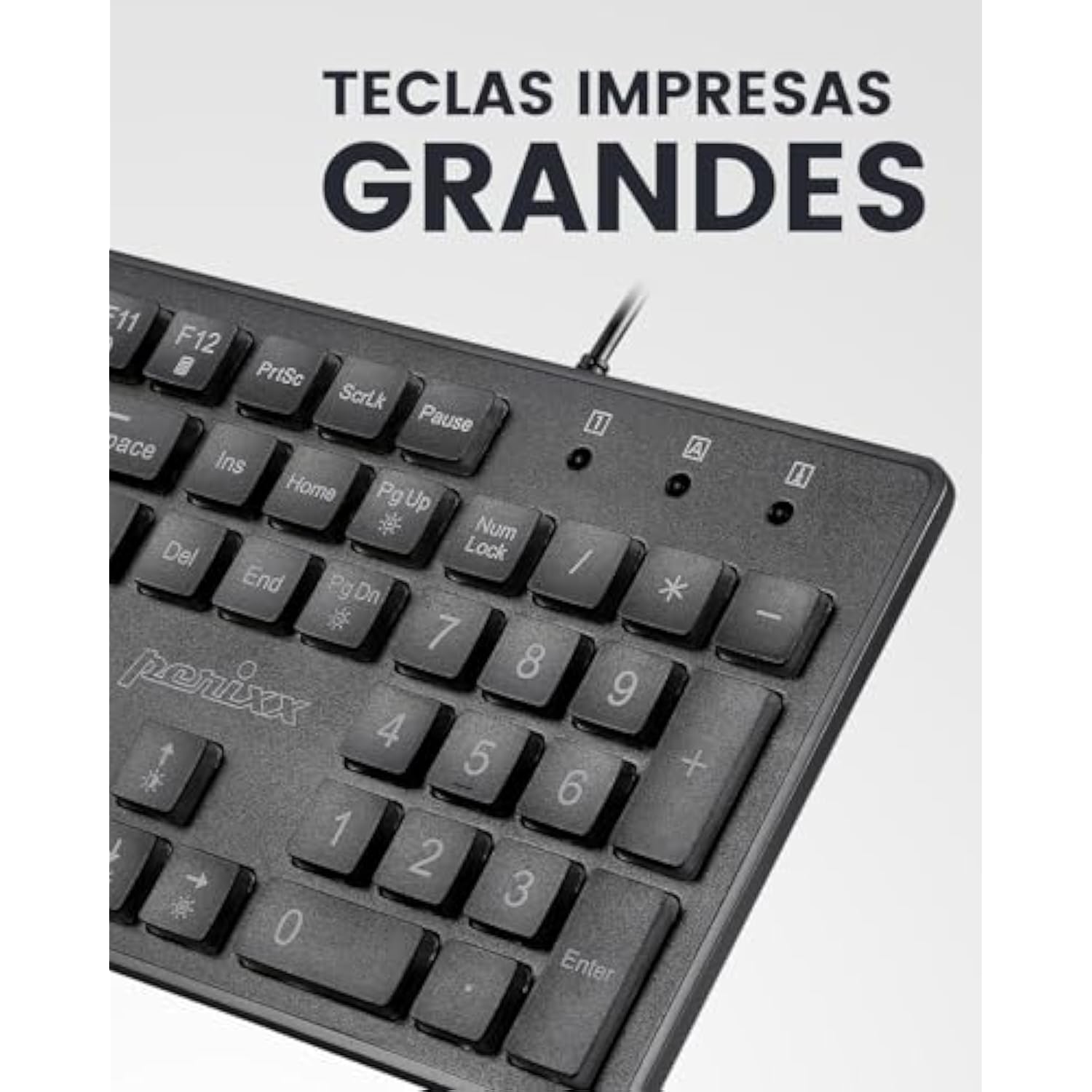 Perixx PERIBOARD-317ES ES un teclado con Cable y retroiluminado LED, Letras im