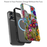 For Iphone 16 Pro Case - Wireless Charging Compatible - Dual-Layer Hard Shell & Silicone Cover - Protective Phone Case With Trendy Cute Designs For Women - Blossom Melody