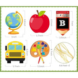 Back To School Banner Decorations - Welcome Back To School Pencils Banner - First Day Of School Classroom Decorations - First Day Of School Party Decorations For Classroom School Teacher Office