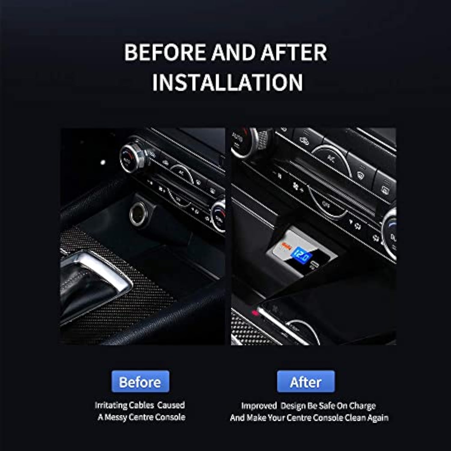 Car Wireless Charger Mount Fit For Mazda Cx5 2023 2022 2021 2020 2019 2018 2017,Output Of 15W Qc 3.0 Fast Charging Compatible With Iphone,Samsung,Usb Port 36W Wireless Charging Devices