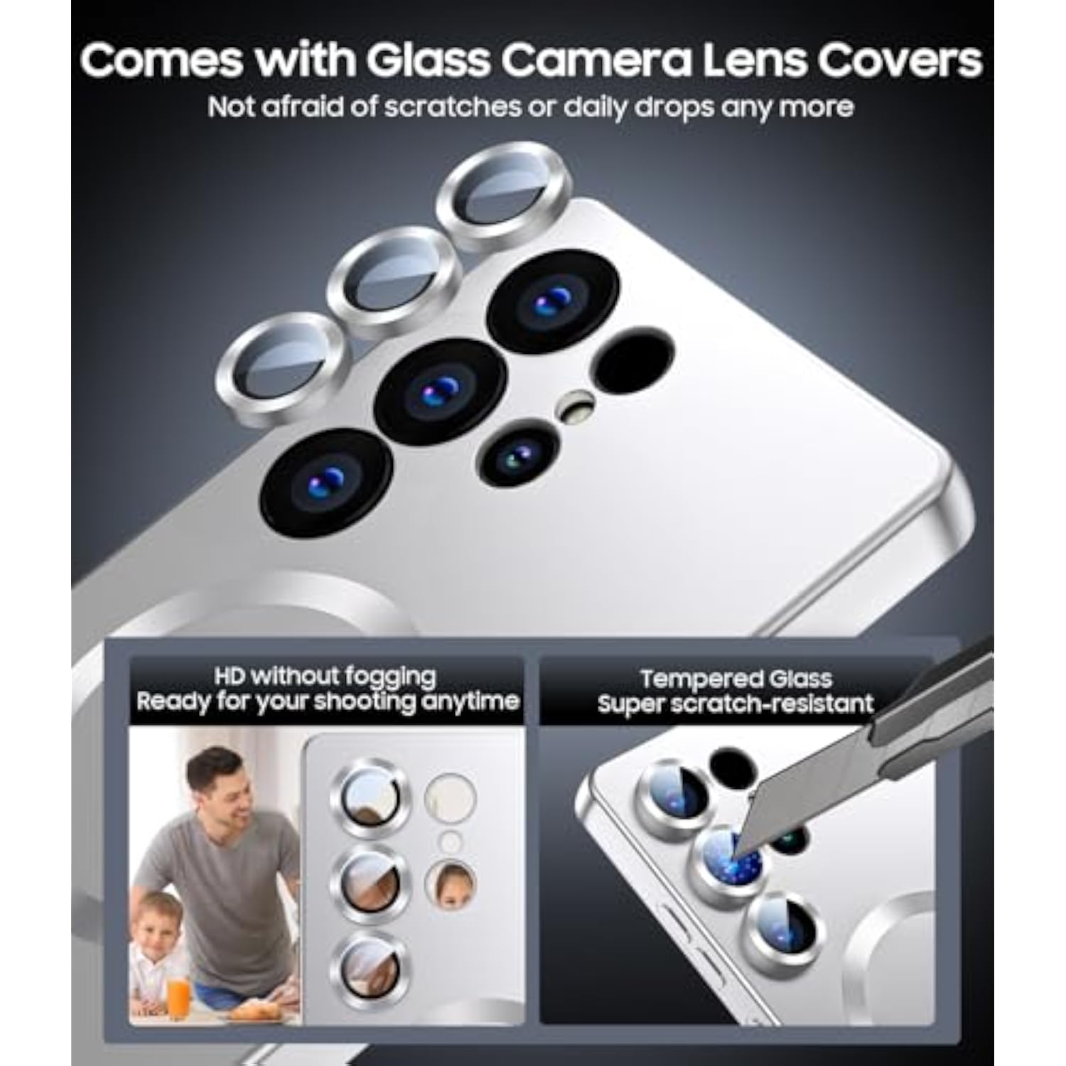 Matte Finish Case for Samsung Galaxy S25 Ultra, Compatible with MagSafe, Slim Thin Magnetic Cover with Built-in Camera Lens Protector (Removable) Shockproof Phone Shell, Silver