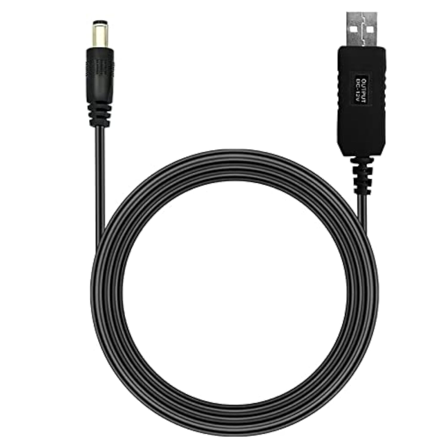 5V To 12V Step Up Cable, Usb Adapter With Dc Jack 5.5 X 2.1Mm For Fan, Table L