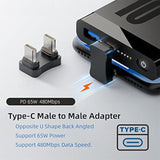 xiwai Opposite U Shape Back Angled 480Mbps USB-C Type C Male to Male Coupler E
