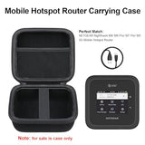 Carrying Case For Netgear Nighthawk M6/ M6 Pro/ M7 Pro/ M5 5G Mobile Hotspot Router, Portable Wireless Wifi Travel Hotspot Router Storage Holder, Extra Mesh Pocket Fits Cable, Black