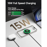 Mag-Safe Charger 2-Pack 15W, Magnetic Wireless Charger Fast Charger Pad Compatible With Magsafe Charger, Iphone 16/16 Plus/16 Pro/16 Pro Max/Iphone 15/14/13/12 Mini Mag Charger Airpods Black