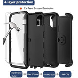 For Iphone 11 Case With Belt Clip Holster, 2 X Screen Protector, [Military Grade] Heavy Duty Full Body Shockproof Dust-Proof Drop Proof Rugged Protective Cover For Apple Iphone 11 (Black B)