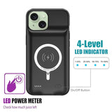 Battery Case For Iphone 15, Upgraded 10000Mah Rechargeable Portable Charging Case With Wireless Charging Compatible For Iphone 15 (6.1 Inch) With Carplay Extended Battery Pack Charger Case (Black)