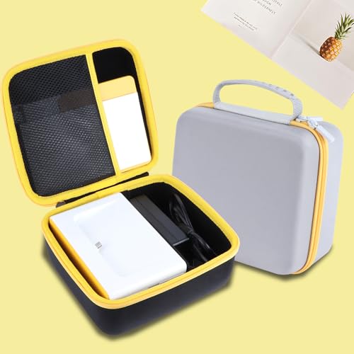 Hard Case Replacement For Kodak Dock Plus 4Pass / Kodak Dock Premium 4X6 Portable Instant Photo Printer (Black + Yellow Case)