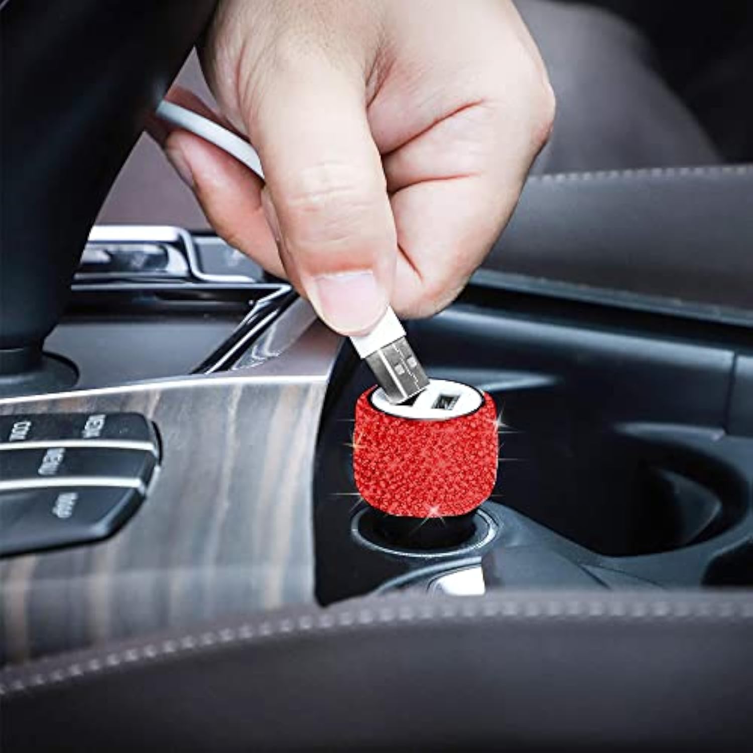 Dual Usb Car Charger, 5V/2.4A Bling Car Charger, Fast Charge Dual Port Usb Car Adapter, Compatible With All Chargers