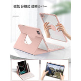 Keyboard Case For Ipad 10Th Gen 10.9 ''?I-Pad 10 Clear Back Cover With Mouse 360° Rotating Stand Magnetic Detachable Bluetooth Keyboard Folio Case With Pen Holder (Black?Round Key ?)