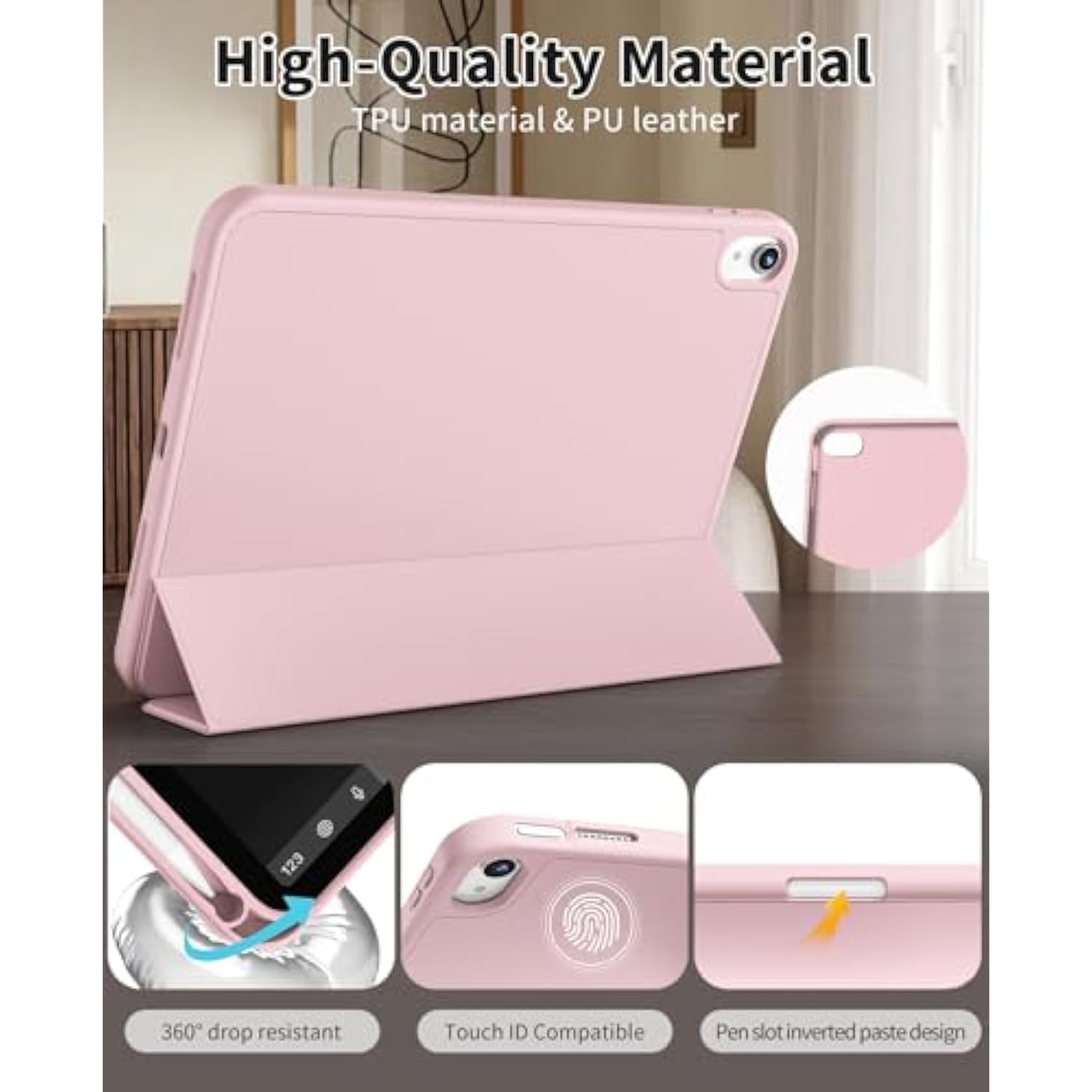 Ipad Air 5Th Generation Case, Ipad Air 4Th Generation Case With Pencil Holder,