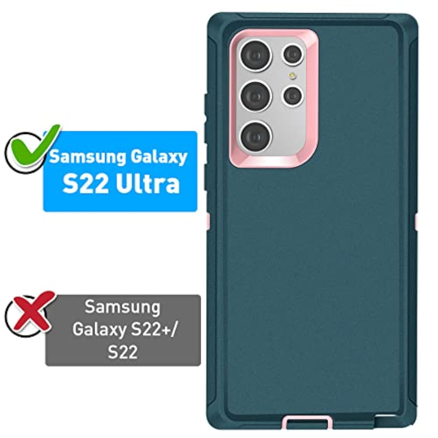 For Galaxy S22 Ultra Case With Screen Protector,Heavy Duty Drop Protection Full Body Rugged Shockproof/Dust Proof Military Protective Tough Durable Phone Cover For Samsung S22 Ultra 6.8“