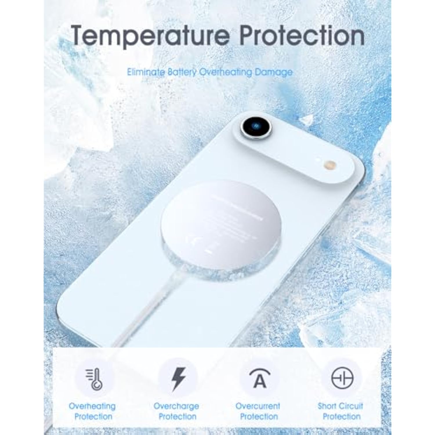 For Apple Mag-Safe Charger 2 Pack, Magnetic Wireless Charger For Iphone 16 15 14 13 12 Pro Max Plus Mini, 15W Fast Charging Pad, For Airpods 4/3/2/Pro, Strong Magnet, Silver