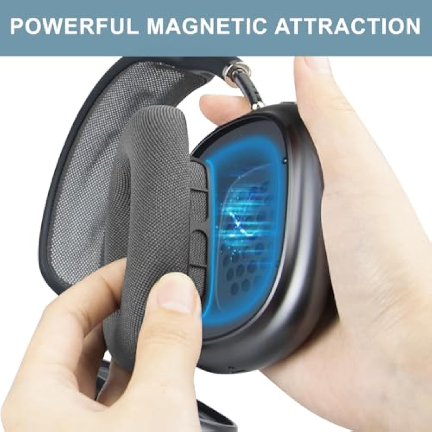 Ear Pads Replacement For Airpods Max Over-Ear Headphones, Earpads Cushions With Durable Mesh Fabric, Softer Foam - Space Gray