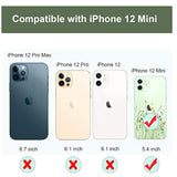 Case Compatible With Iphone 12 Mini Case Clear With Design Slim Protective Soft Tpu Bumper Embossed Pattern 5.4 Inch (Flower Bouquet)