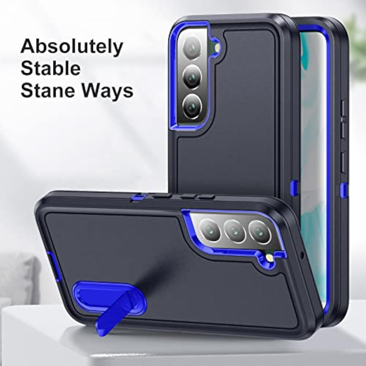 Samsung Galaxy S22 Plus Case with Kickstand Case 3-Layer Military Grade Protective Case