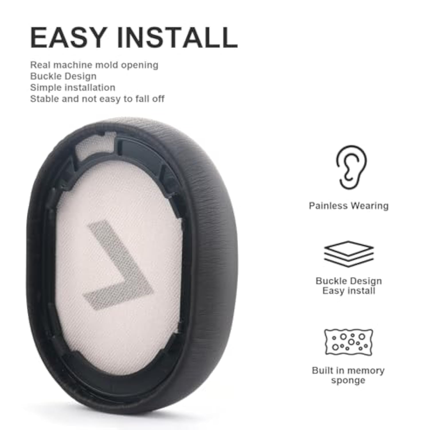 Voyager 8200 Ear Pads Replacement Ear Pads Cushions Compatible With Plantronics Backbeat Pro 2 / Voyager 8200 Uc Headphones Noise Isolation Memory Foam Earpads Earmuffs Ear Cups Cover - Brown