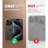 SUPCASE for iPhone 15 Pro Case with Stand & Belt-Clip, [Unicorn Beetle Pro] [Built-in Screen Protector] [Military-Grade Drop Protection] Full-Body Heavy Duty Rugged Phone Case, Black