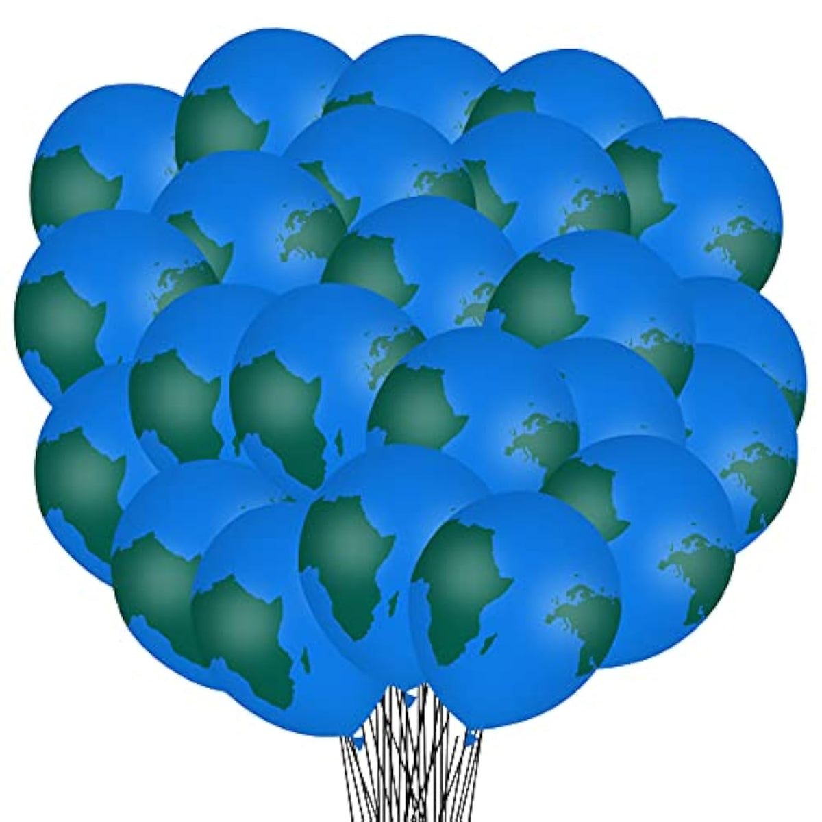 30 Pcs Earth Balloons World Map Balloons 12 Inches Globe Balloon For Birthday Space Theme Party Earth Day Decorations Gift Teaching Supplies