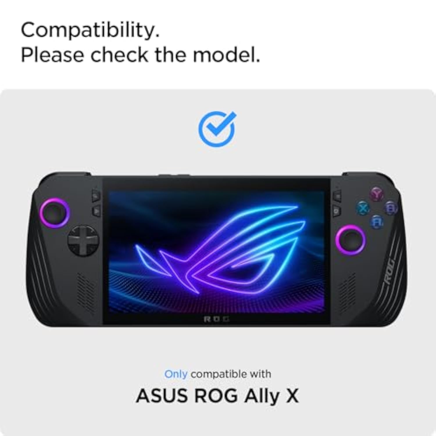Spigen Tempered Glass Screen Protector [GlasTR EZ FIT] designed for ASUS ROG Ally X - 2 Pack
