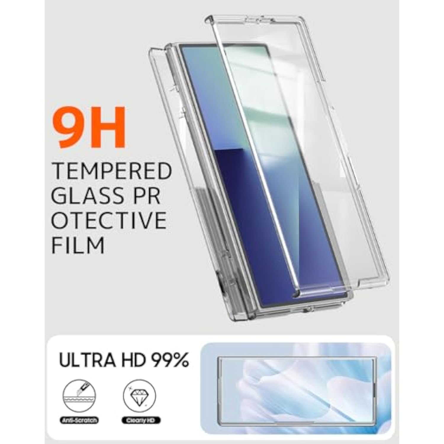 Transparent Cover For Samsung Galaxy Z Fold 7 Case Clear With Screen Protector,Hard Full Body Shockproof Crystal Slim Hinge Protection For Galaxy Fold 7 Cover For Samsung Z Fold 7 Case Women Men