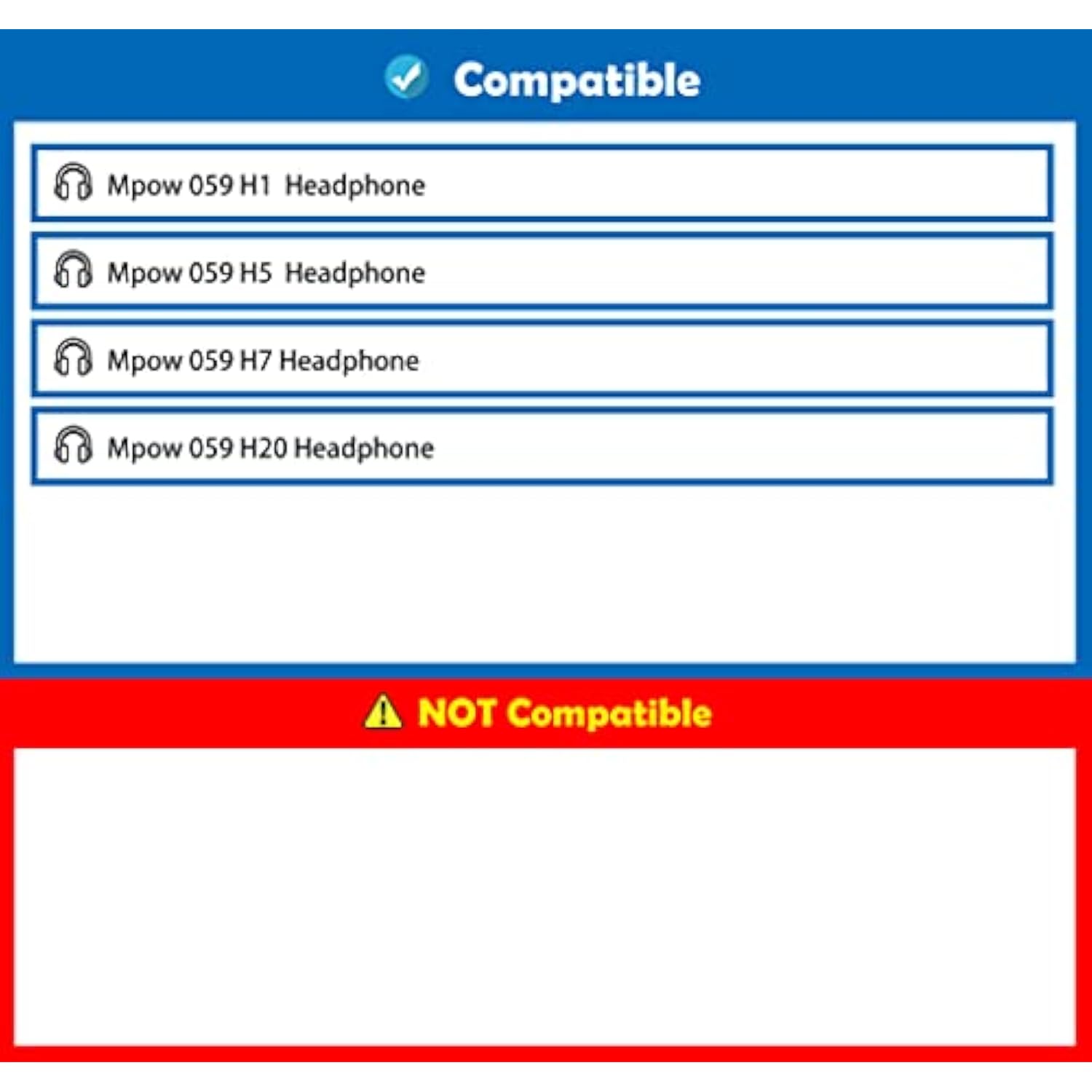 Thickened Headset Earpads Replacement Headphone Ear Pads Compatible With Mpow 059 H1 H7 H20 H5 (Diy) Headphones