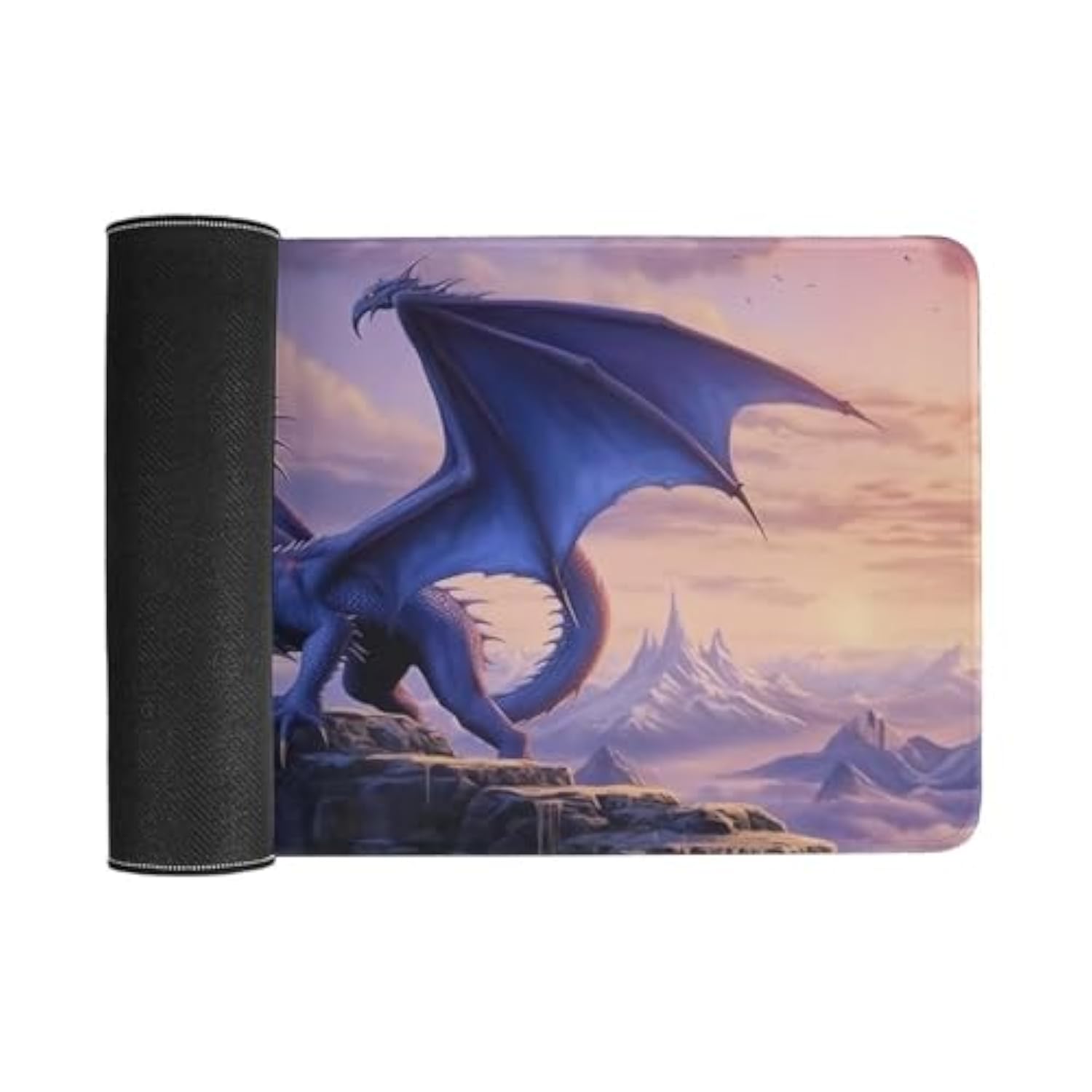 Purple Dragon Fantasy Large Gaming Mouse Pad Non-Slip Rubber Base Desk Mat Computer Accessories For Office & Gaming Setups 30X60Cm
