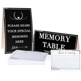 52 Pieces Share A Memory Cards Celebration Of Life Decorations Memory Cards For Funeral, Wedding, Bridal Shower, Birthday, Graduation, Retirement, Anniversary Party (Black)